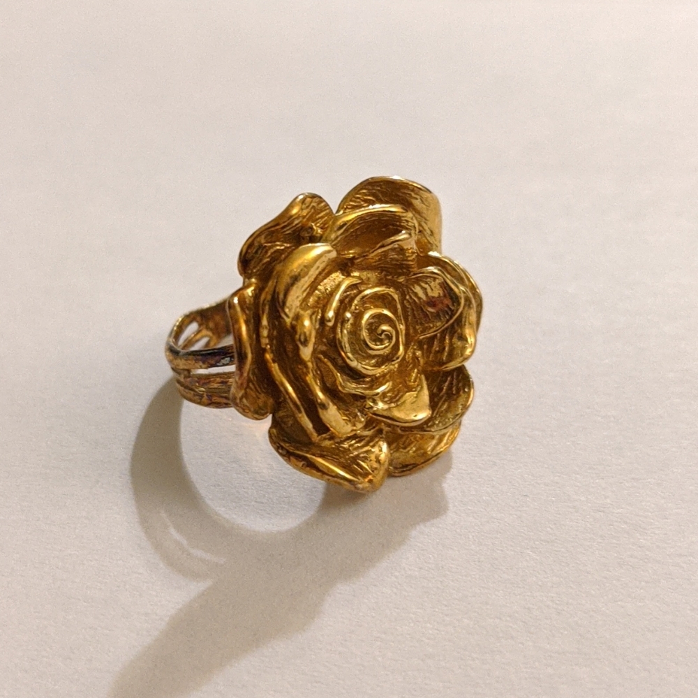 925 Gold Plated Flower Ring